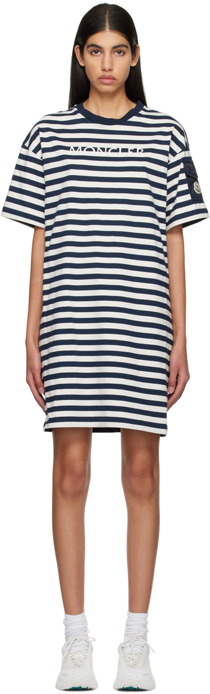 Moncler Navy & White Stripe Minidress