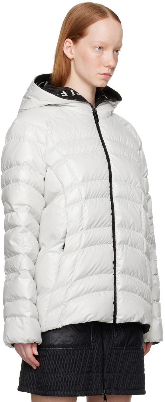 Moncler Narlay Puffer Jacket W/ Logo Detail In 91r Grey
