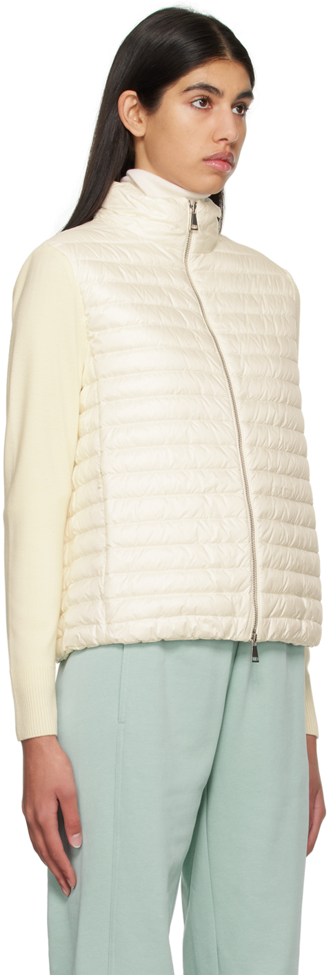 Moncler White Padded Down Jacket In 030 White