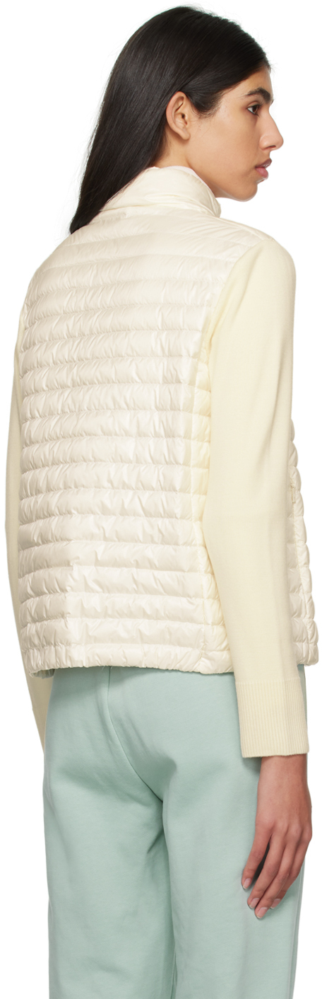 Moncler White Padded Down Jacket In 030 White
