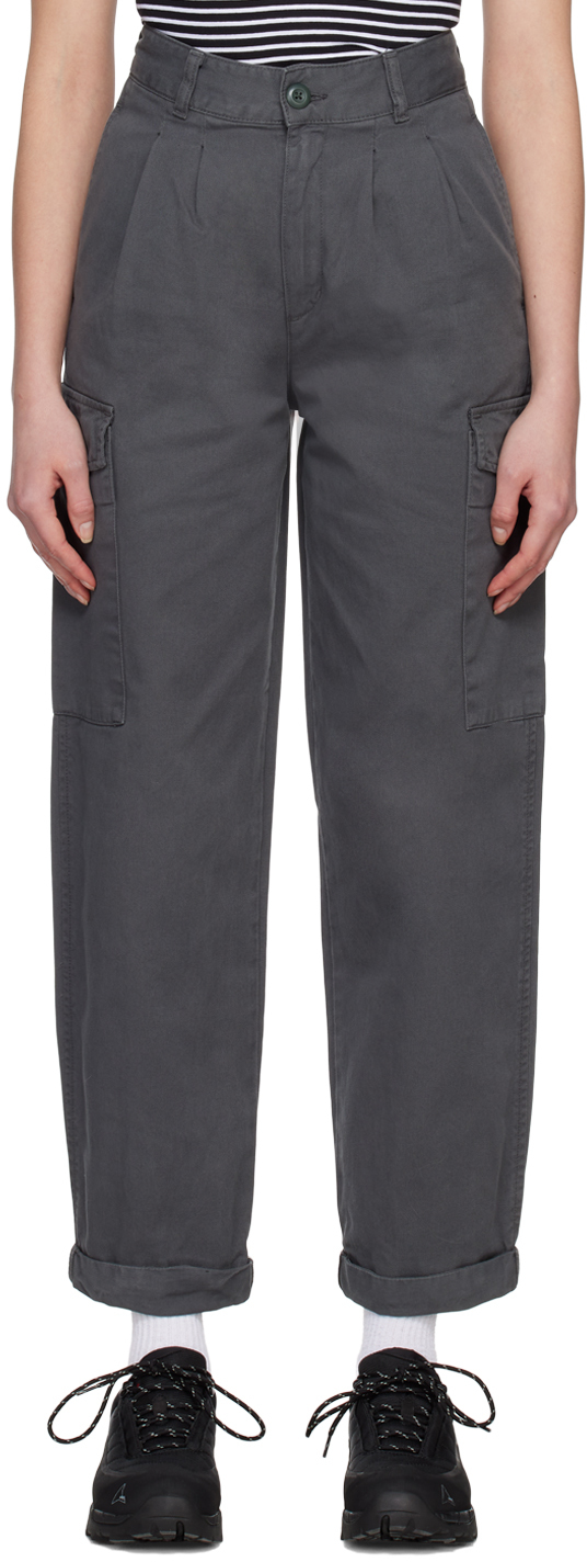 Carhartt Womens Grey Trousers In Ckgd Jura Garment Dy