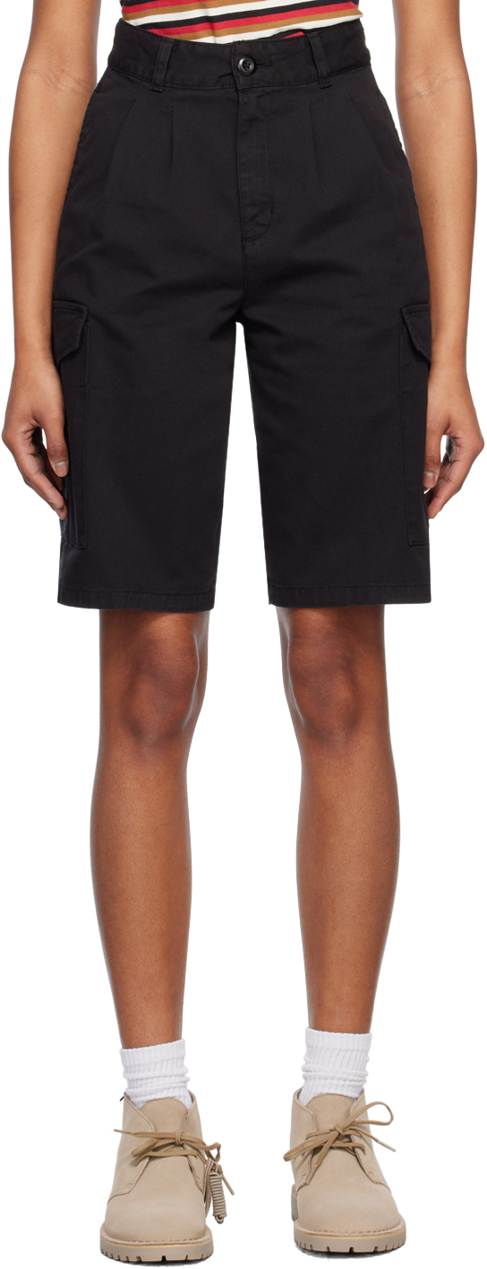 Carhartt Black Collins Shorts In 89gd Black Garment D