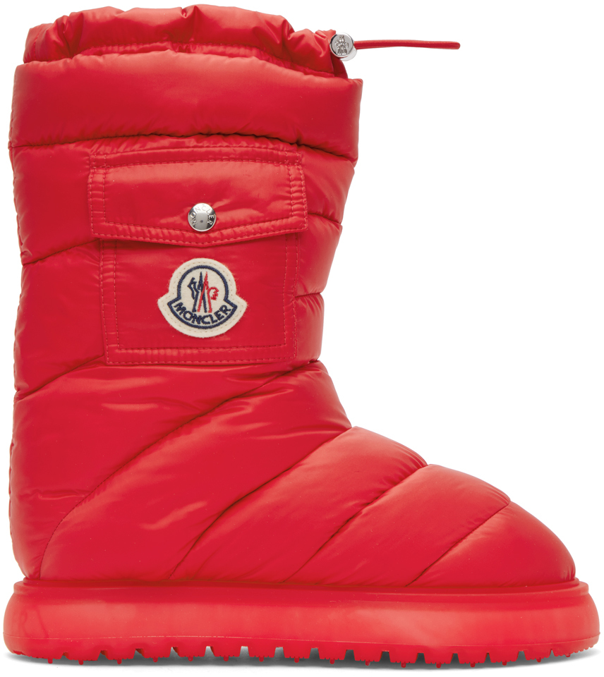 Moncler Gaia 填充雪靴 In Red