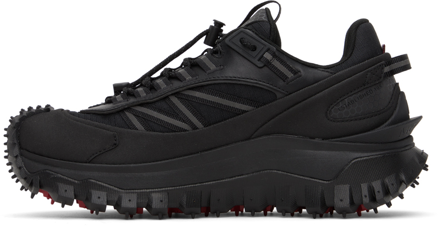 Shop Moncler Black Trailgrip Gtx Sneakers In 999 Black
