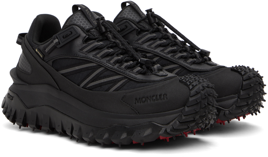 Shop Moncler Black Trailgrip Gtx Sneakers In 999 Black