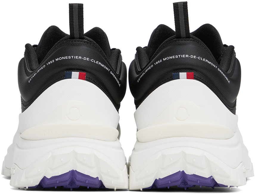 Moncler Ssense Exclusive Black & White Trailgrip Lite Sneakers In 999 Black/white
