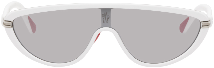 Moncler White Vitesse Sunglasses
