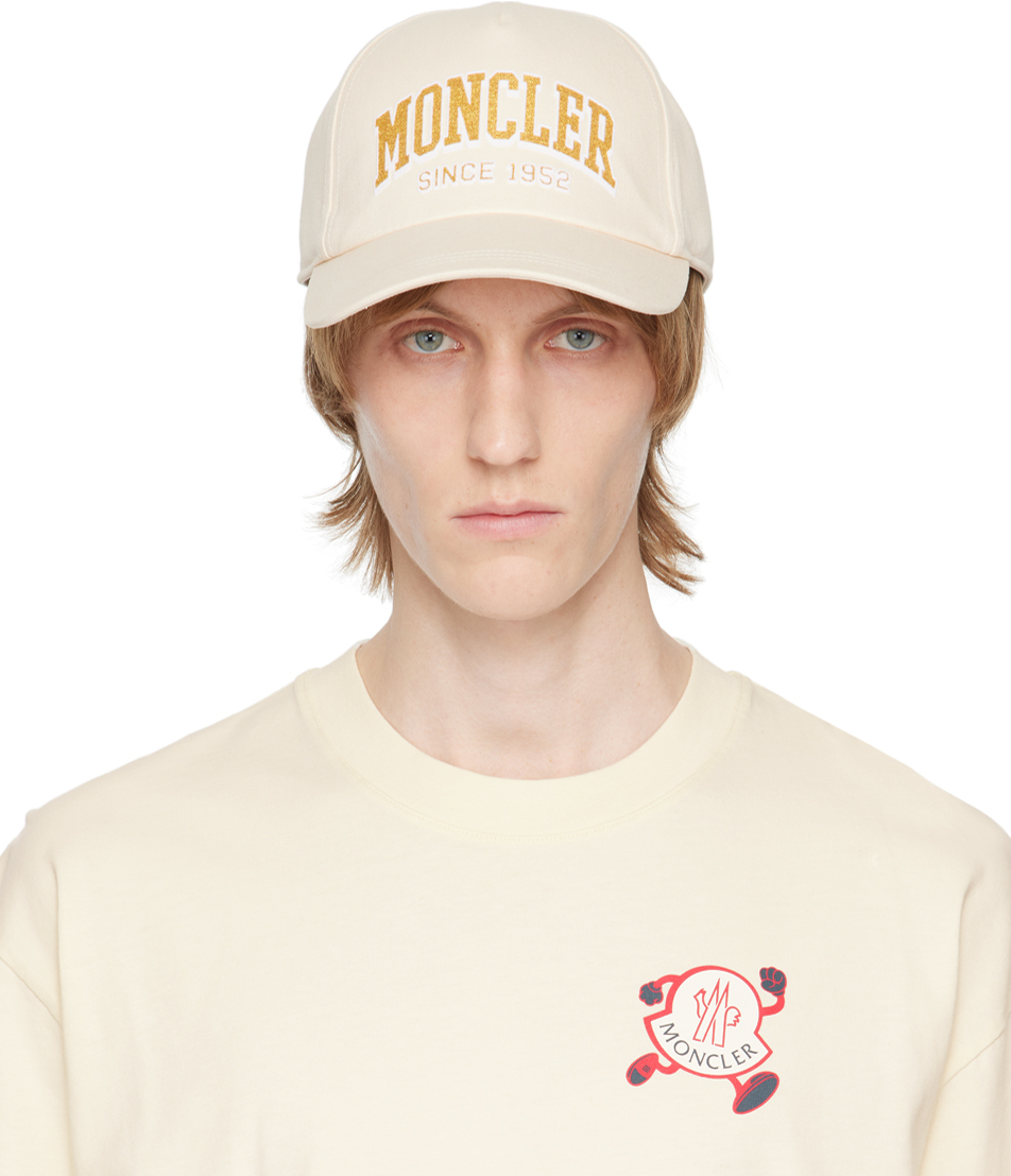 Moncler Logo细节棒球帽 In Neutrals