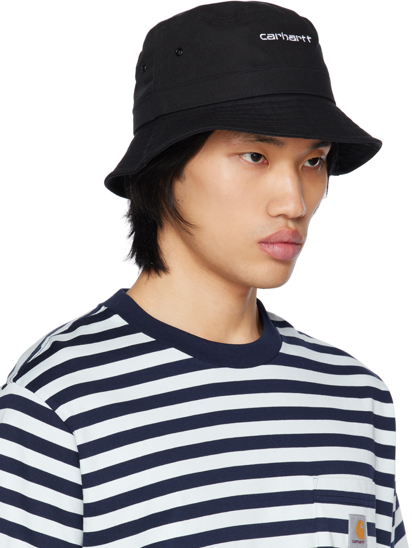 Carhartt Work In Progress Black Script Bucket Hat | Smart Closet