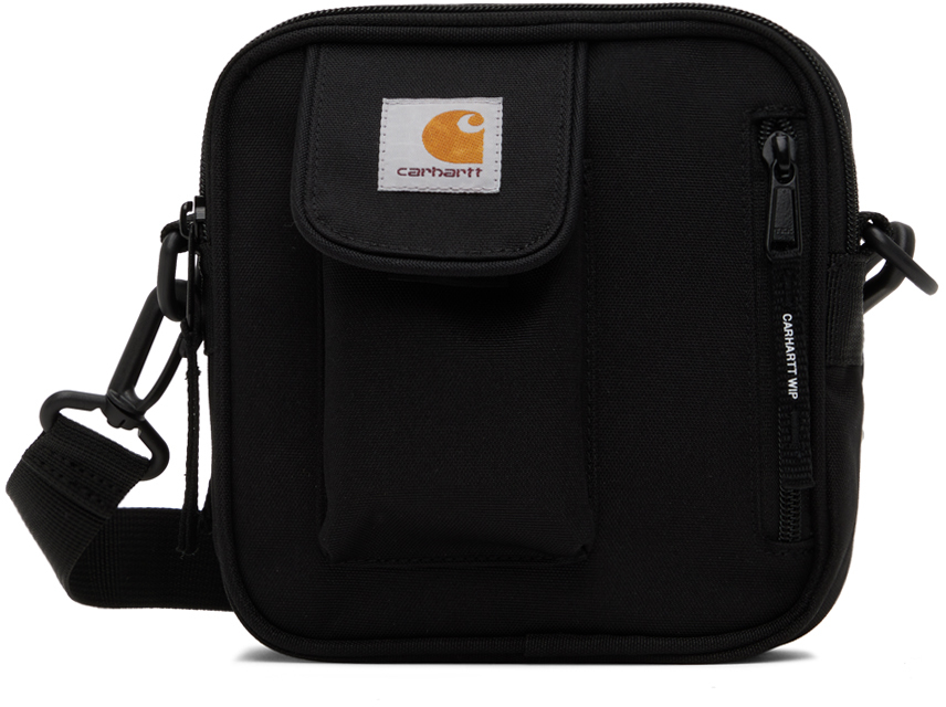 Carhartt Black Small Essentials Messenger Bag In 89 Black