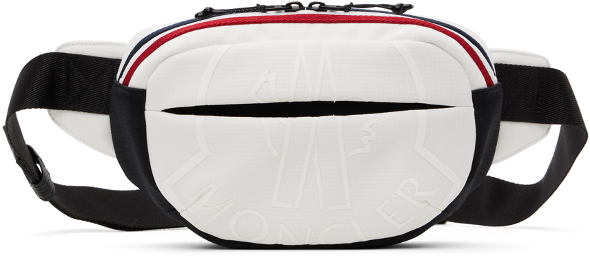Moncler White Cut Belt Bag