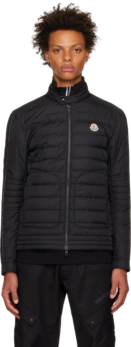 Moncler Alkap Logo-patch Padded Jacket In Black