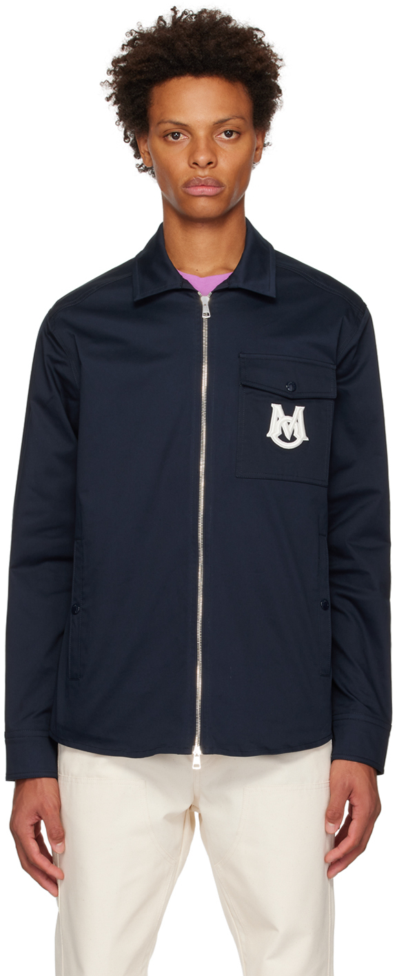 Moncler Navy Camicia Jacket In 781 Navy