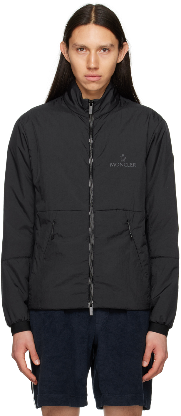 Moncler Men's Farret Nylon Mock-neck Jacket In Black