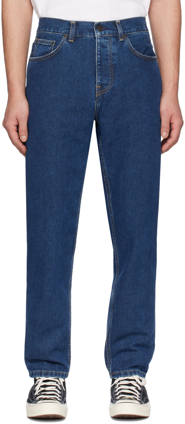 Shop Carhartt Blue Newel Jeans In 16 Blue