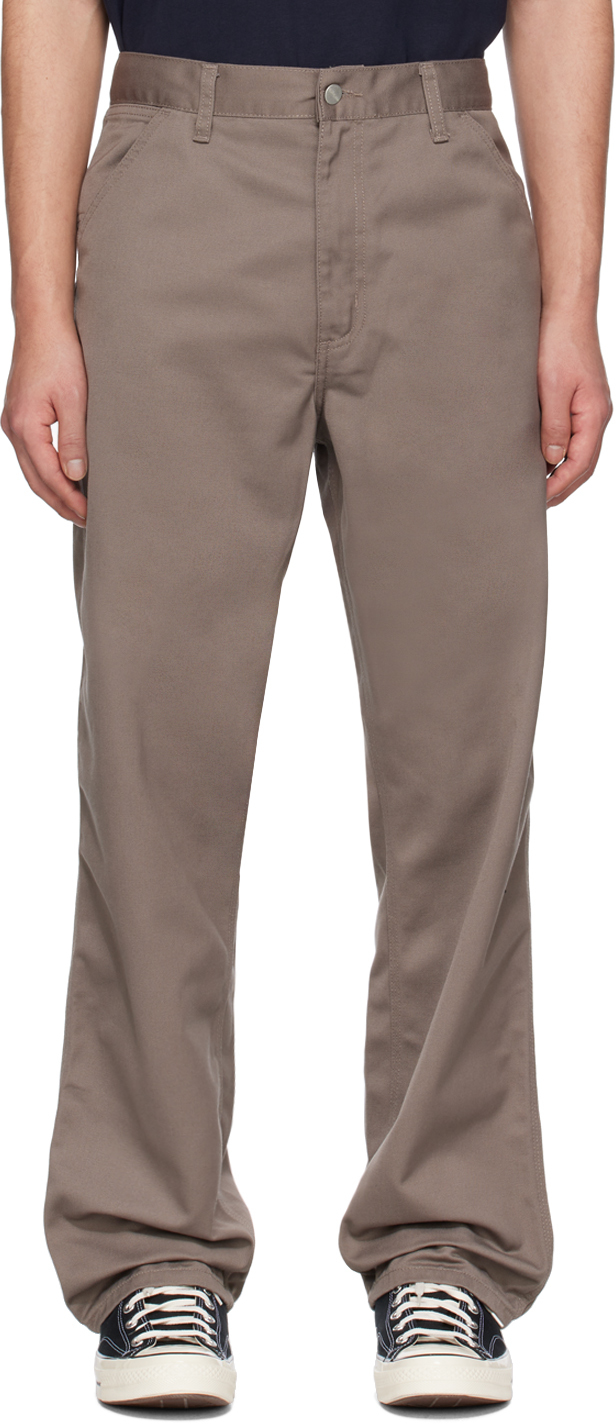 Taupe Simple Trousers