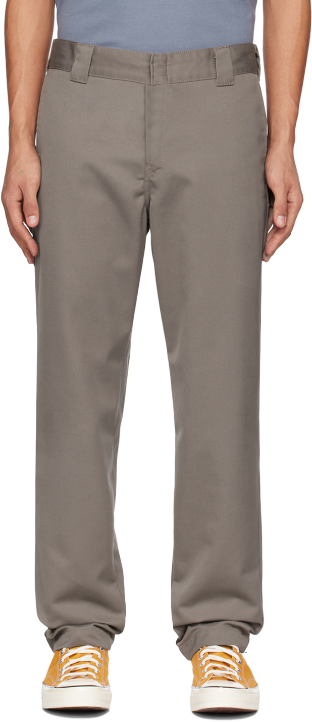 Gray Master Trousers by Carhartt Work In Progress on Sale