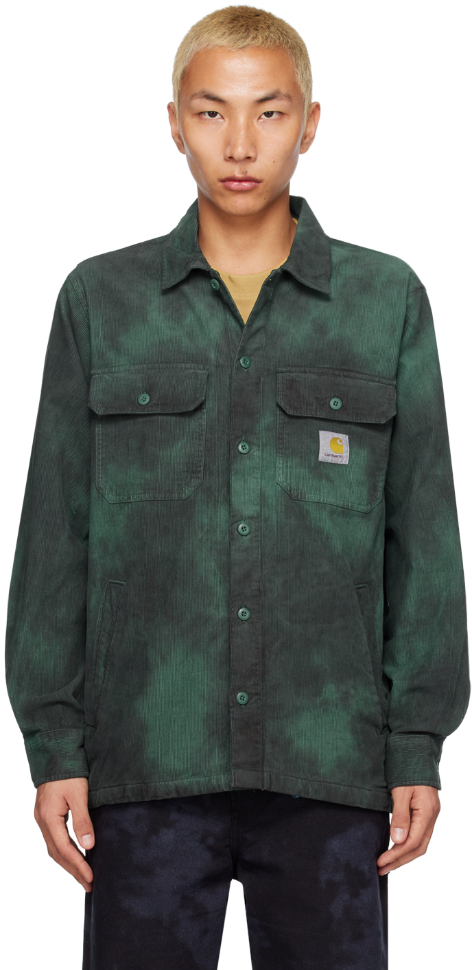 Carhartt Work In Progress: Green Dixon Shirt | SSENSE Canada