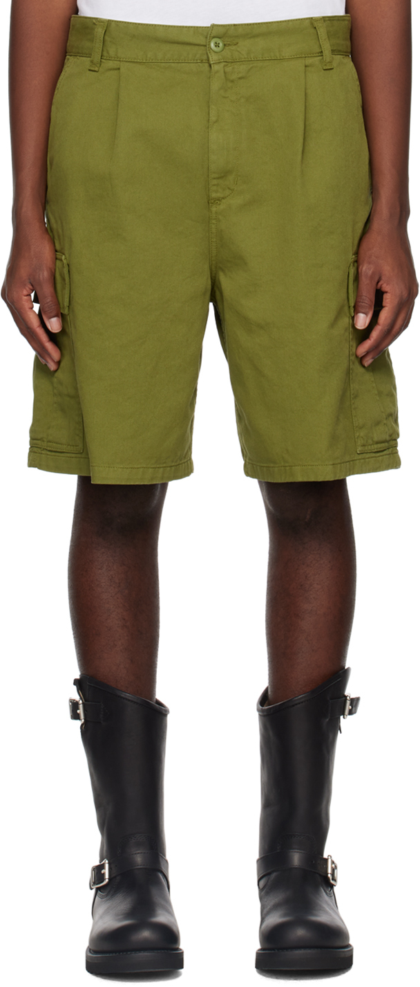Shop Carhartt Green Cole Shorts In 1d0gd Kiwi Garment D