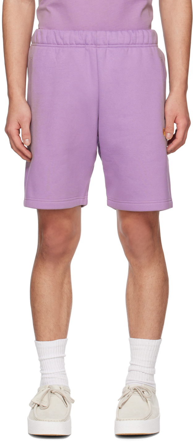 Carhartt Purple Chase Shorts In 1ntxx Violanda / Gol