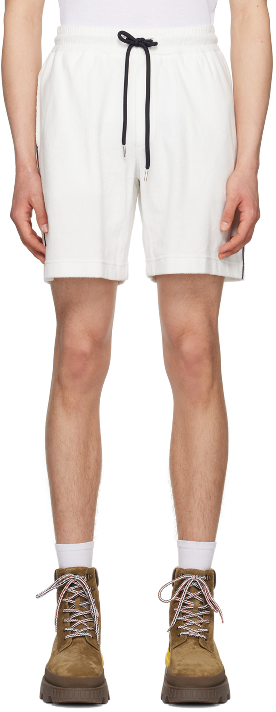 Moncler: White Drawstring Shorts | SSENSE