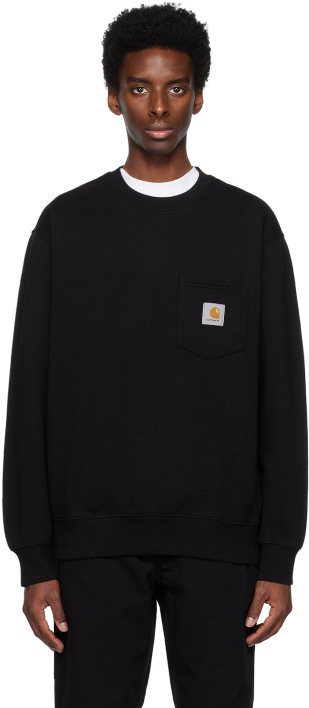 Carhartt Black Pocket Sweatshirt In 8967 Black Garment W