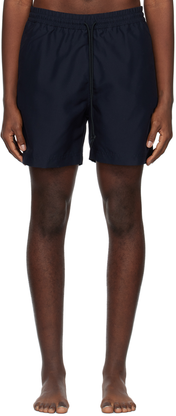 Carhartt Navy Chase Swim Shorts In 00hxx Dark Navy / Go