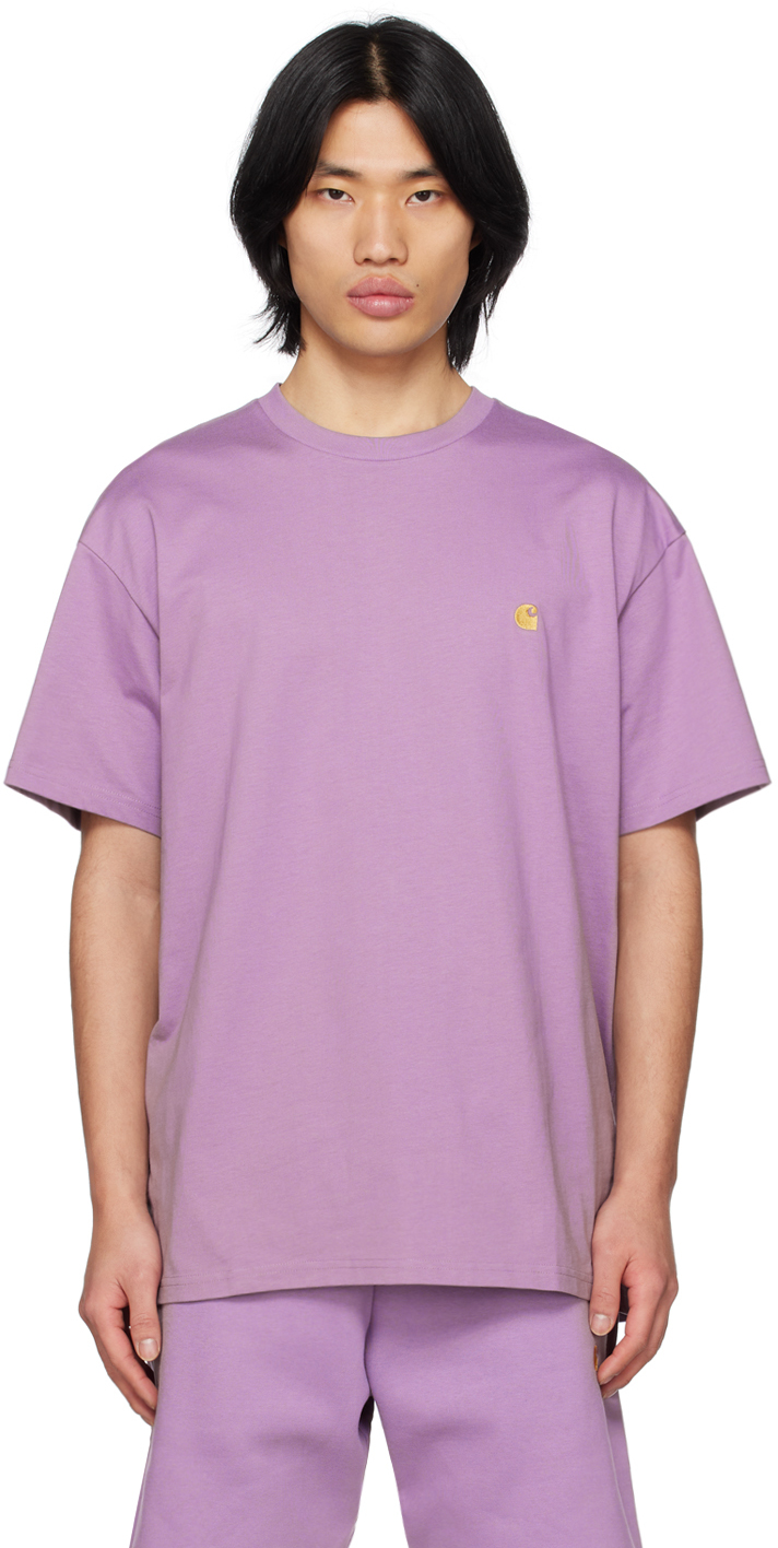 Carhartt Purple Chase T-shirt In 1ntxx Violanda / Gol