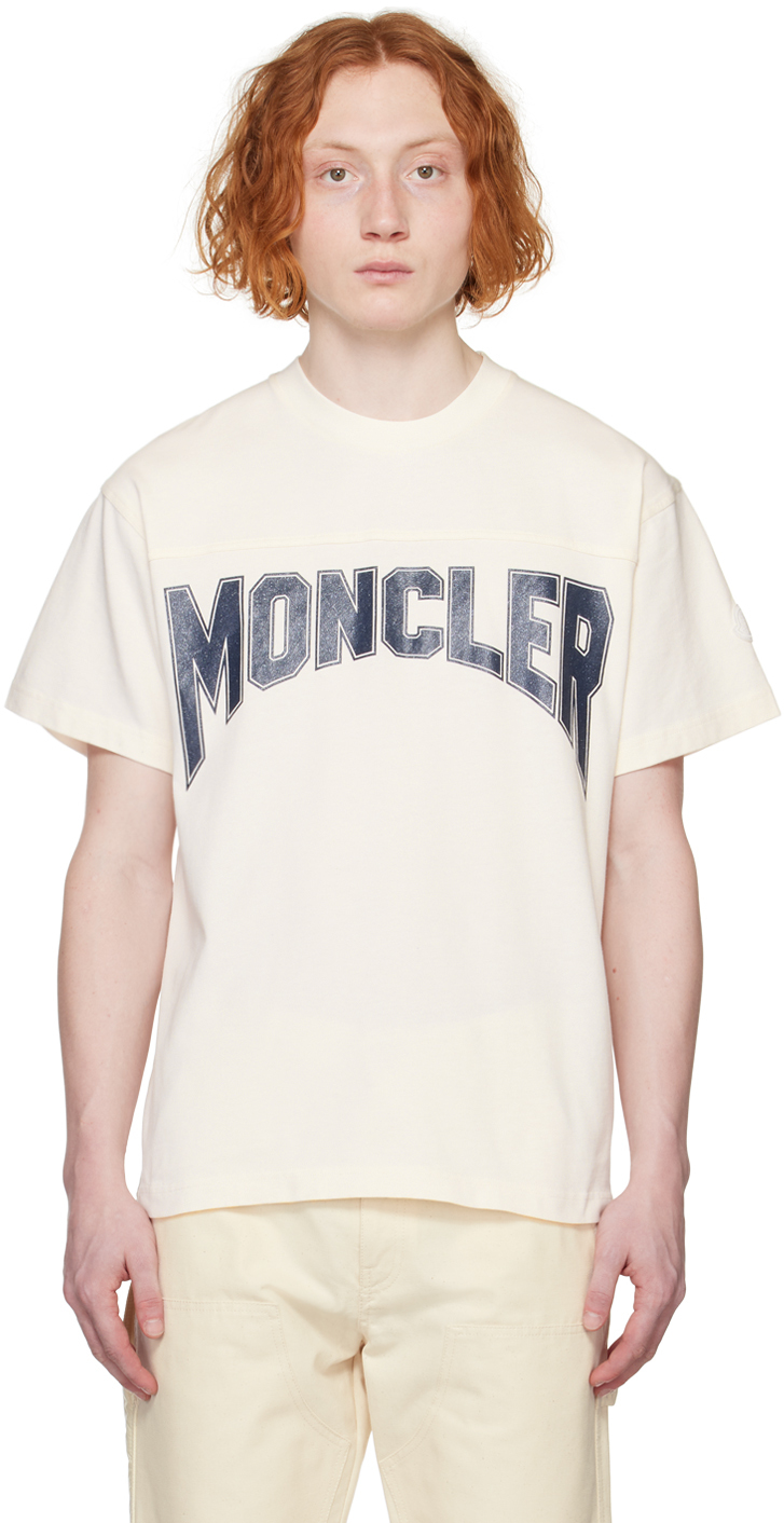 Moncler White Printed T-shirt In 034 White