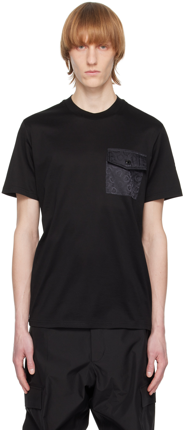 Moncler Black Crewneck T-shirt In 999 Black