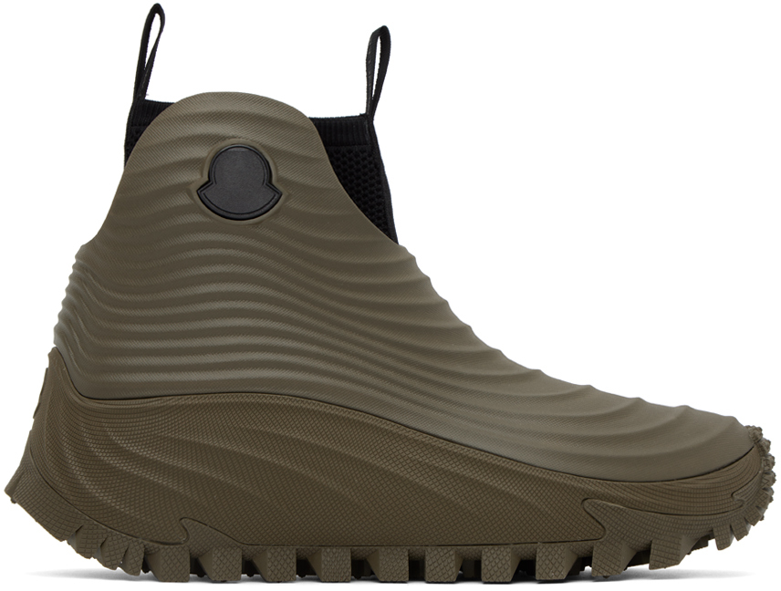 khaki rain boots