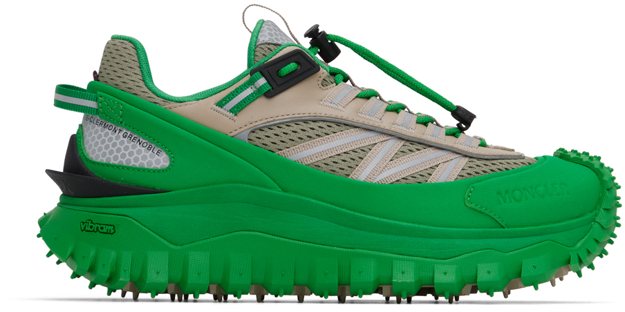 Shop Moncler Green 1952 Trailgrip Sneakers In P18 Green