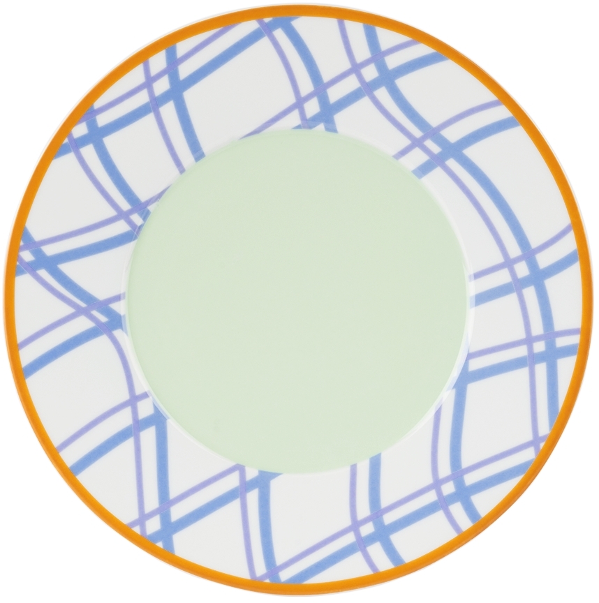Misette Set Of 4 Porcelain Salad Plates In Grid