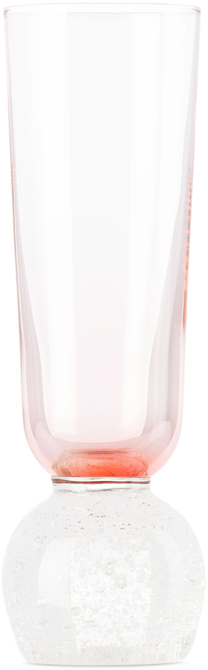 Misette Pink Bubble Champagne Glass In Candy Pink