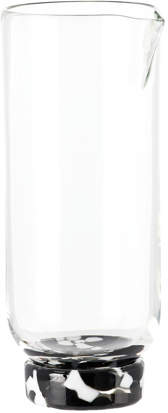 Misette Black & White Monochrome Confetti Pitcher In Monochrome Confetti