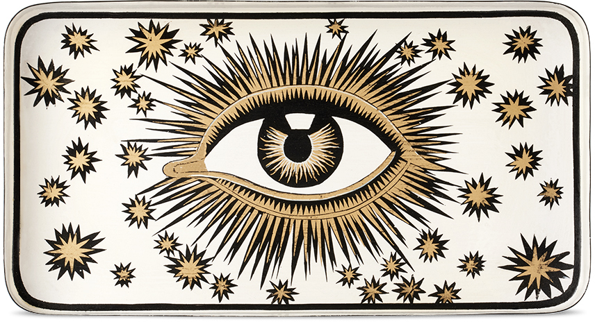 Les-ottomans White & Gold Eye Tray