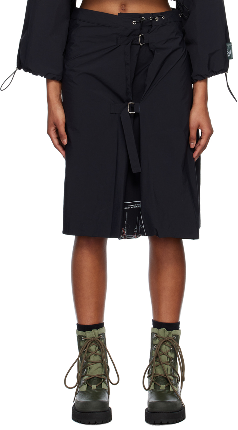 Black Hiking Blanket Skirt