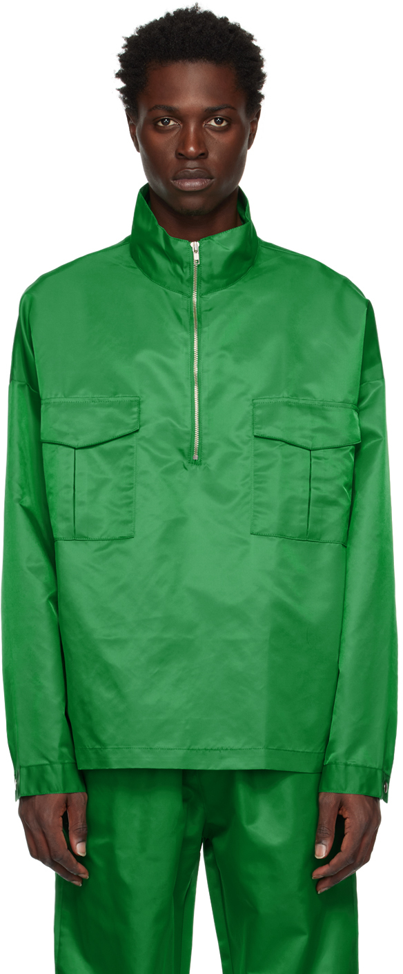 Shop The Frankie Shop Green Kevin Jacket In Kelly Green