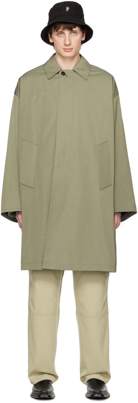 The Frankie Shop Green Peter Trench Coat
