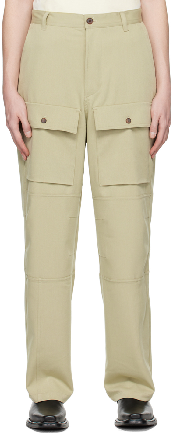 Shop The Frankie Shop Green Grant Cargo Pants In Slate Green