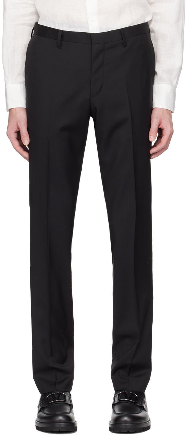 Tiger Of Sweden Black Thulin Trousers In 050-black