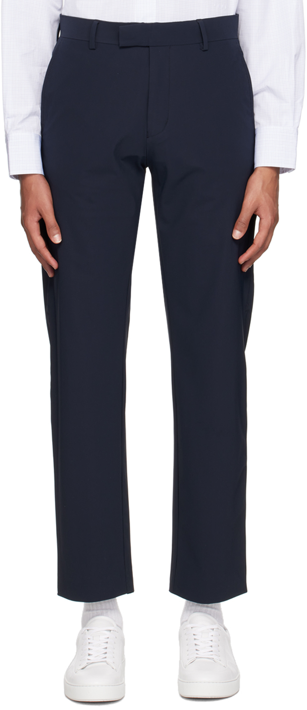 Tiger Of Sweden Navy Tense Trousers In 284-light Ink