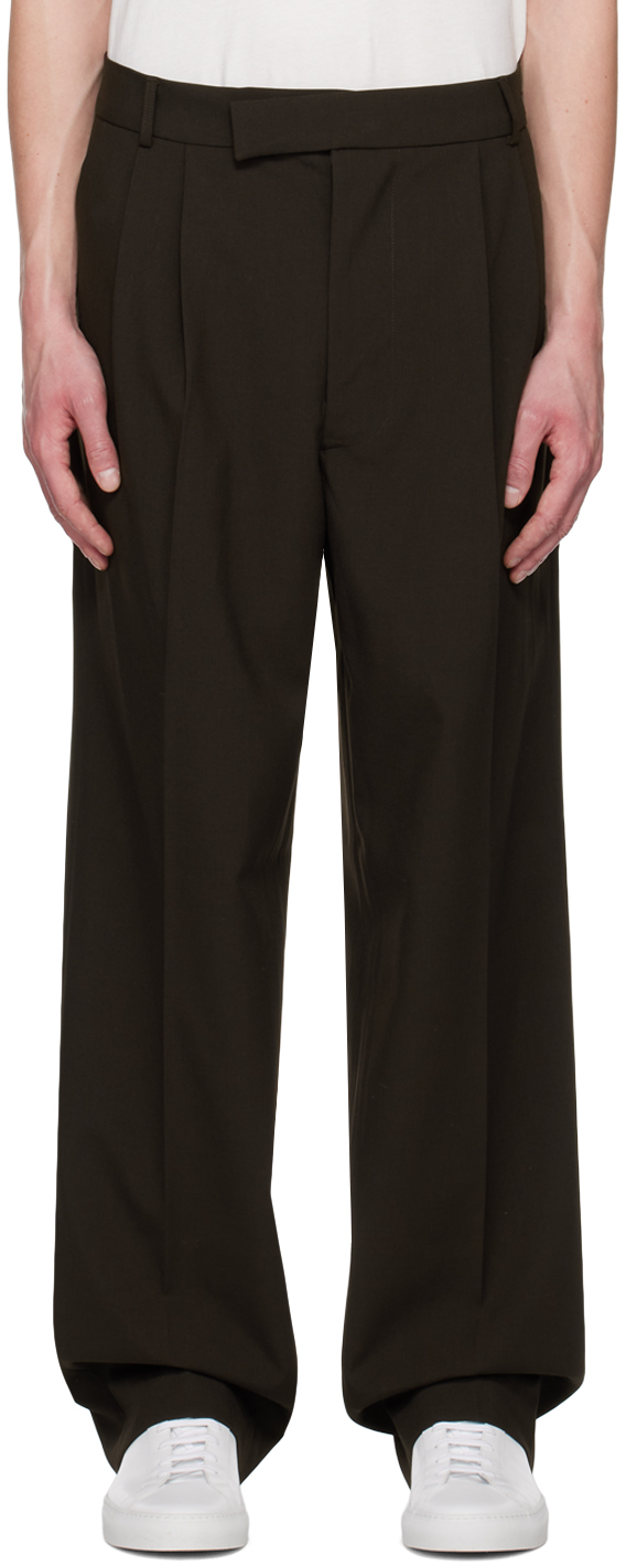 The Frankie Shop: Brown Beo Trousers | SSENSE Canada