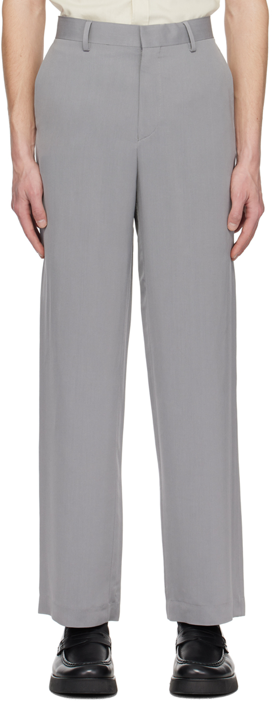Tiger Of Sweden Gray Trey Trousers In 1q8-grey-shadow