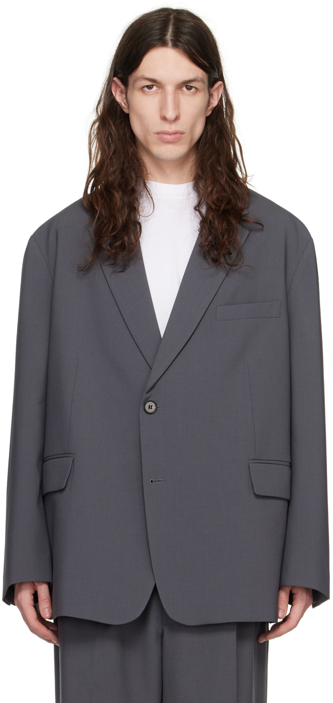 THE FRANKIE SHOP GRAY BEO BLAZER