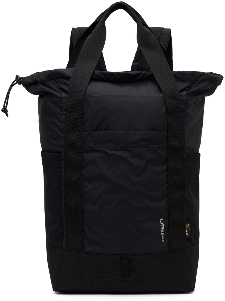 Norse Projects Black Cordura Hybrid Backpack