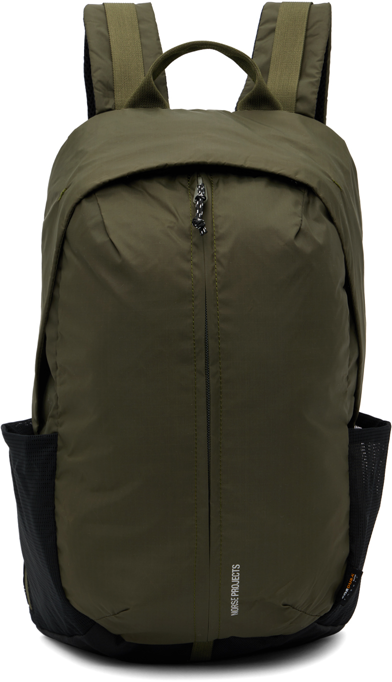 Norse Projects Khaki Cordura Day Pack Backpack In Ivy Green