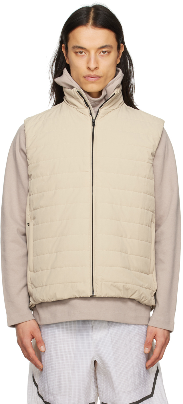 Norse Projects Birkholm Travel Light Quilted Gilet In Light Khaki