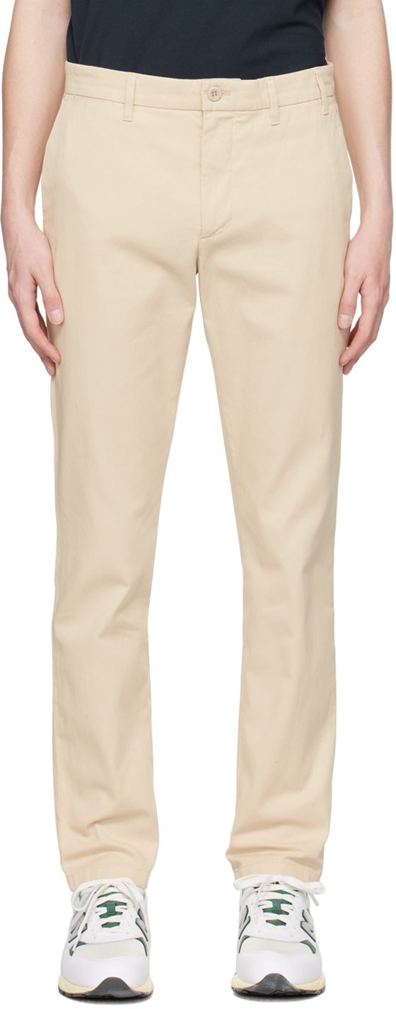 Norse Projects Beige Aros Trousers In Oatmeal