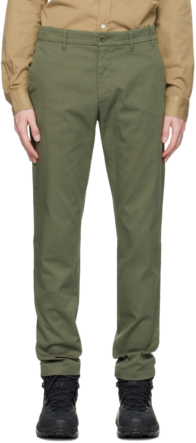 Norse Projects Green Aros Trousers In Ivy Green